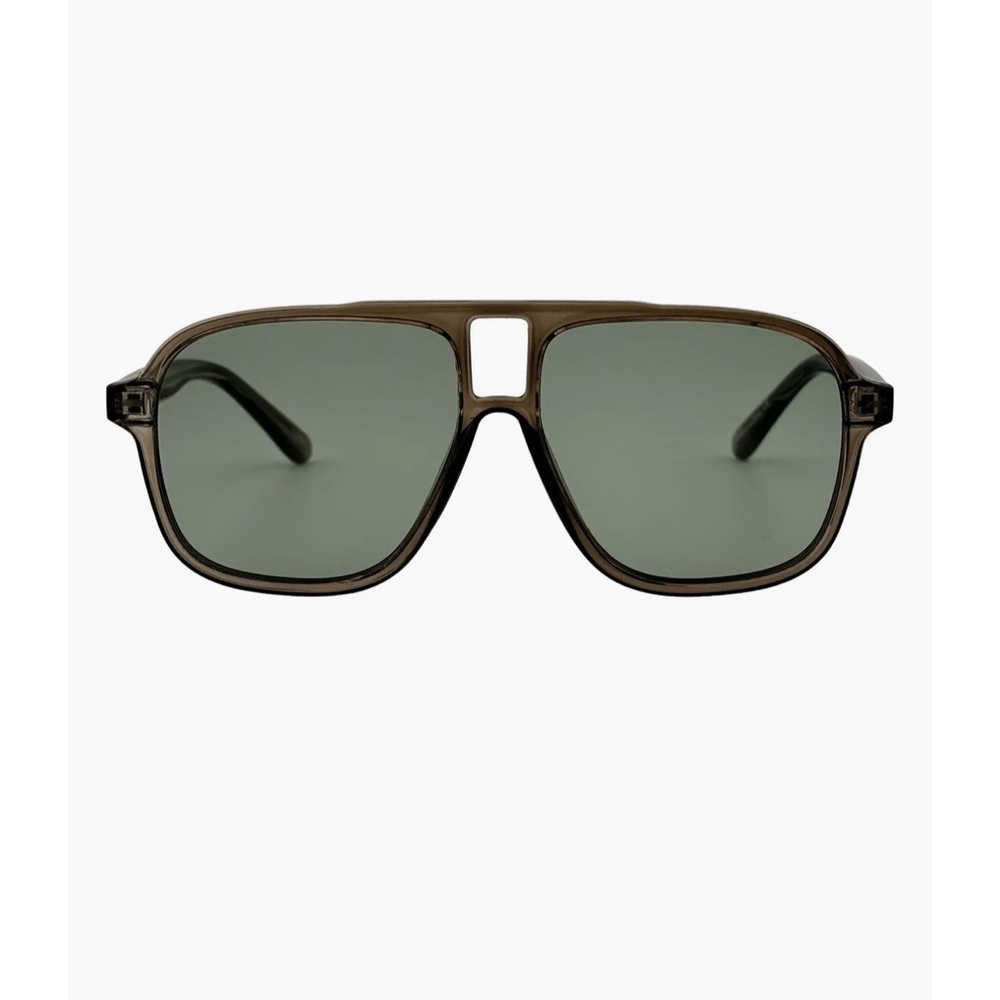 NWT OTRA Quinn Oversized Brown Aviator Sunglasses 57mm